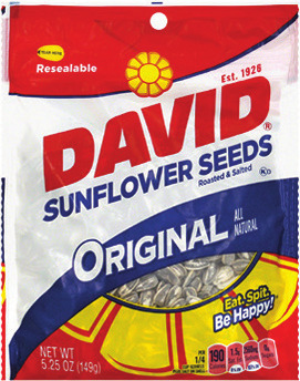 David Sunflower Seeds 5.25 oz. or Act II Microwave Popcorn 3 ct.