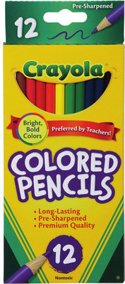 Crayola Crayons, 24 pk., Colored Pencils, 12 pk.