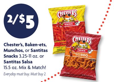 Chester's, Baken-ets, Munchos, or Santitas Snacks
