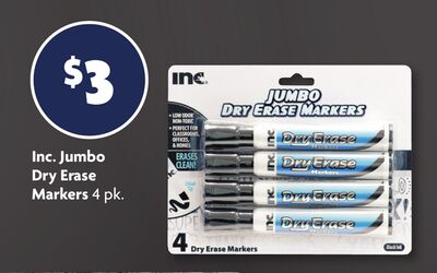 Inc. Jumbo Dry Erase Markers