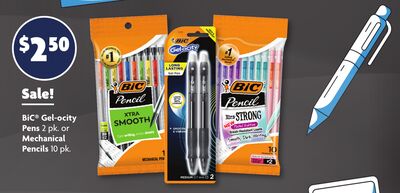 BIC Gel-ocity Pens 2 pk. or Mechanical Pencil 10 pk.