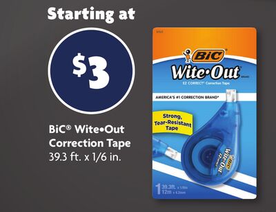 BiC Wite-Out Correction Tape