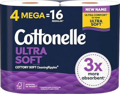 Cottonelle Ultra Clean or Soft bath Tissue
