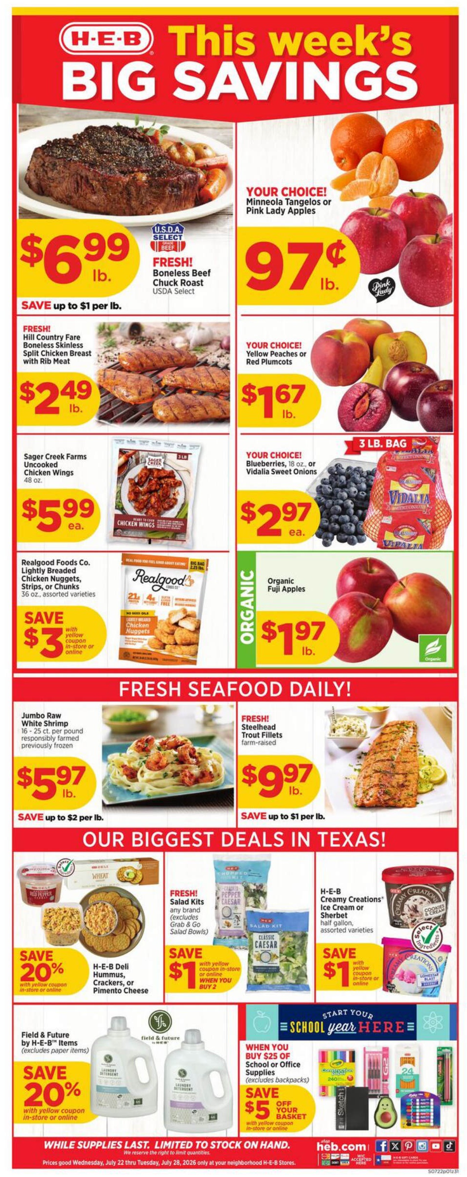HEB Weekly Ad Page 1