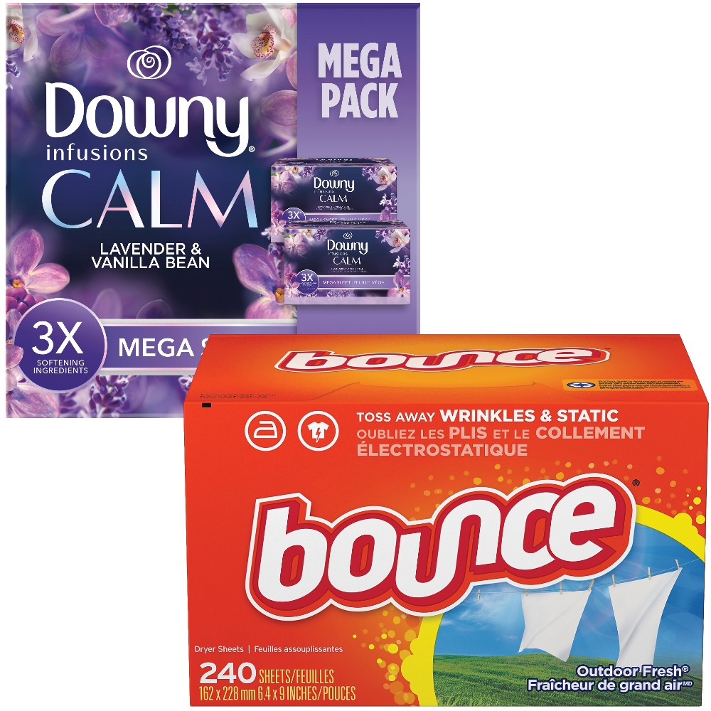 Bounce or Downy Dryer Sheets