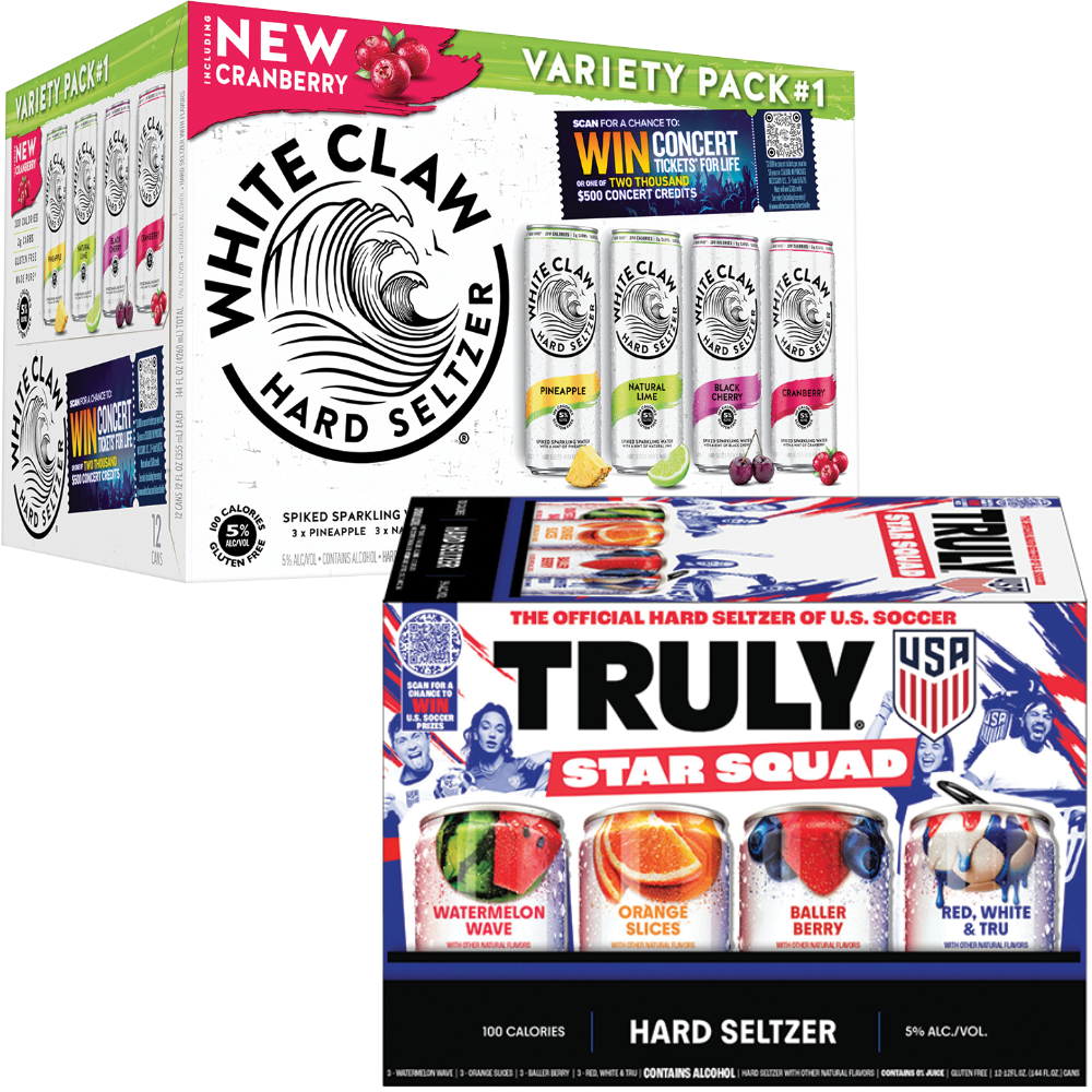 White Claw, Truly or Cayman Jack