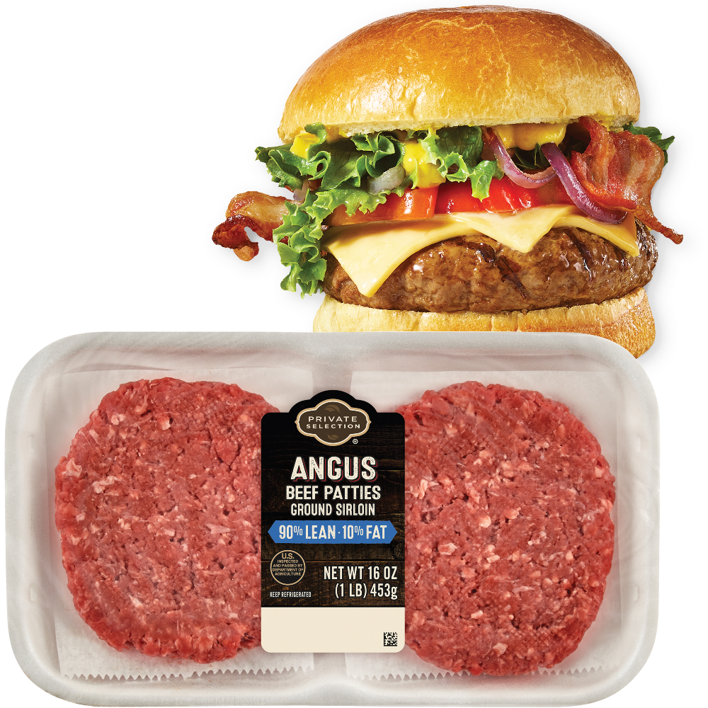 Private Selection Angus 90% Lean Ground Sirloin Patties