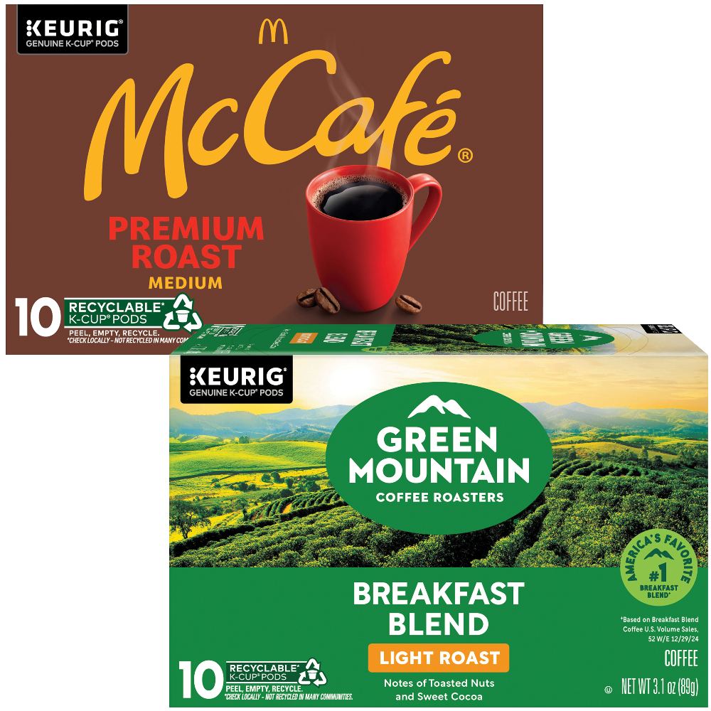 Green Mountain or McCafé K-Cups