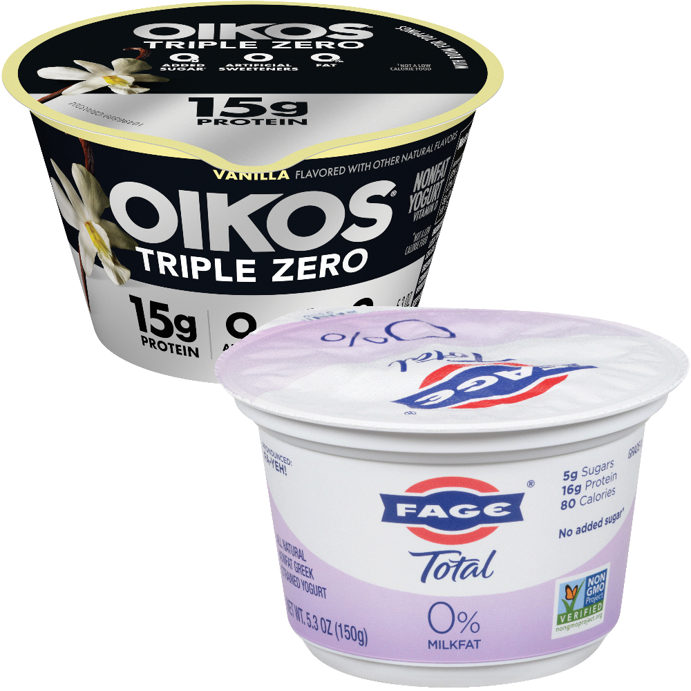 Fage or Dannon Oikos Greek Yogurt