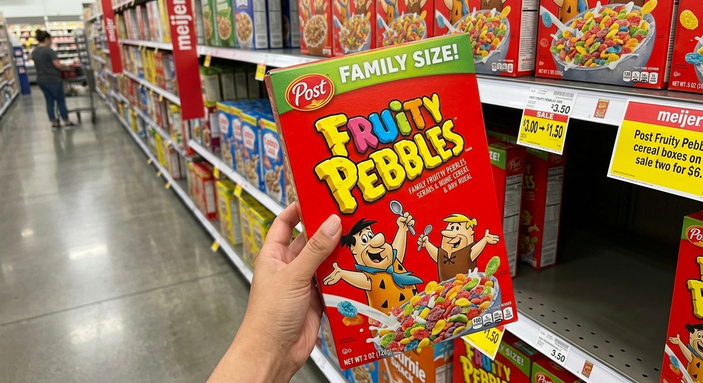 Post Fruity PEBBLES Breakfast Cereal, Gluten Free