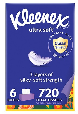 Kleenex Ultra Soft 6-pk. facial tissue