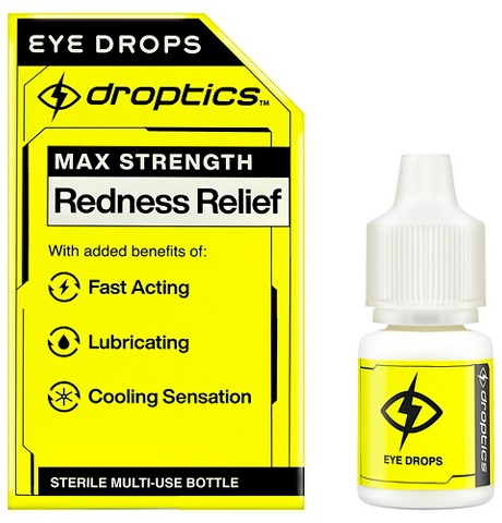 Droptics 0.23-oz. max strength redness relief eye drops