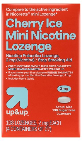 up&up™ 108-ct. cherry ice mini nicotine lozenges