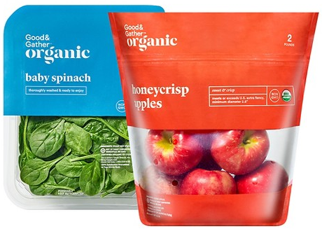 Select fresh organic fruits & vegetables