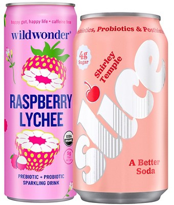 Refrigerated prebiotic sodas