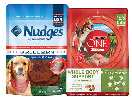 Select pet food items
