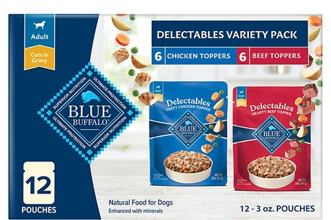 Blue Buffalo Delectables 12-ct. variety pack wet dog food