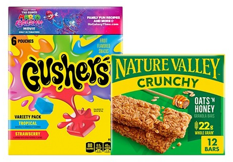 Select Nature Valley bars, Gushers, Betty Crocker & more snacks