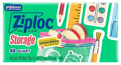 Ziploc 48-ct. limited-edition quart-sized food storage bags