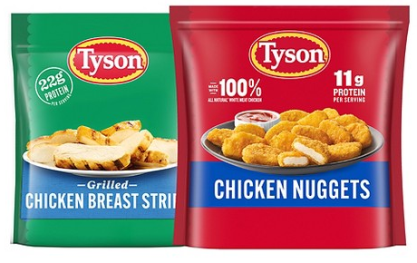 Select Tyson frozen chicken & State Fair corn dogs