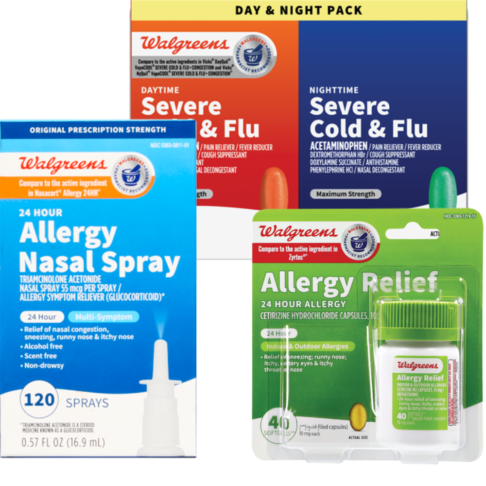 Walgreens Allergy, Cold & Flu Relief or Immune Support