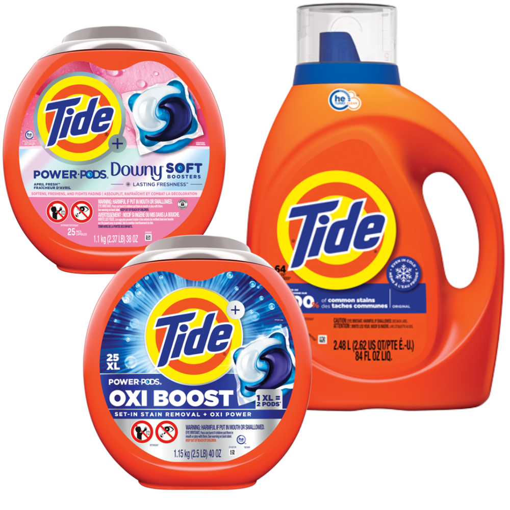 Downy, Dreft or Tide Laundry Care