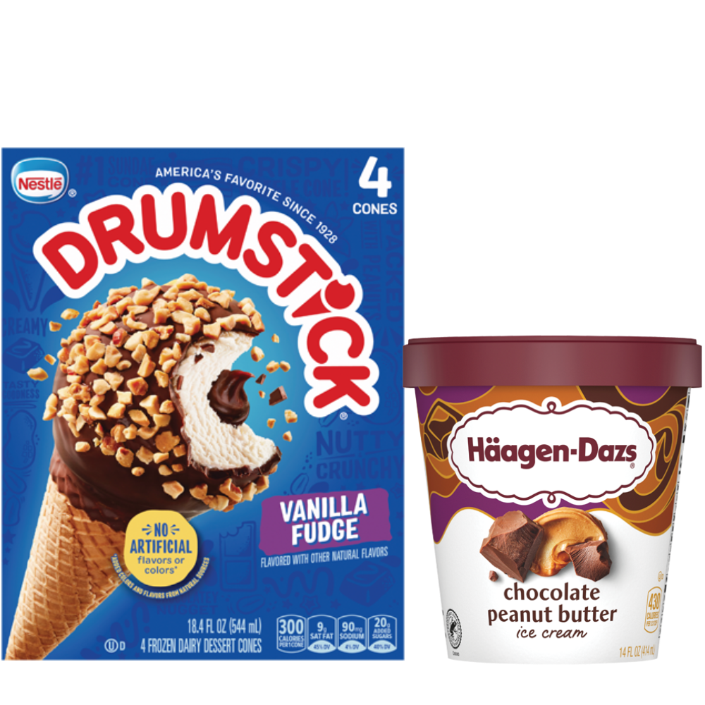 Haagen-Dazs, Edy's, Nestle, Outshine or Oreo Ice Cream or Frozen Treats