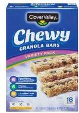 Clover Valley Variety Pack Chewy Granola Bars, 18 ct