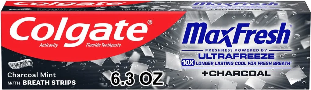 Colgate MaxFresh Mint with Charcoal Toothpaste, 6.3 oz