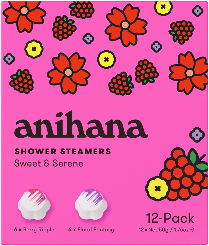 anihana Shower Steamers, 1.76 oz, 12-pack