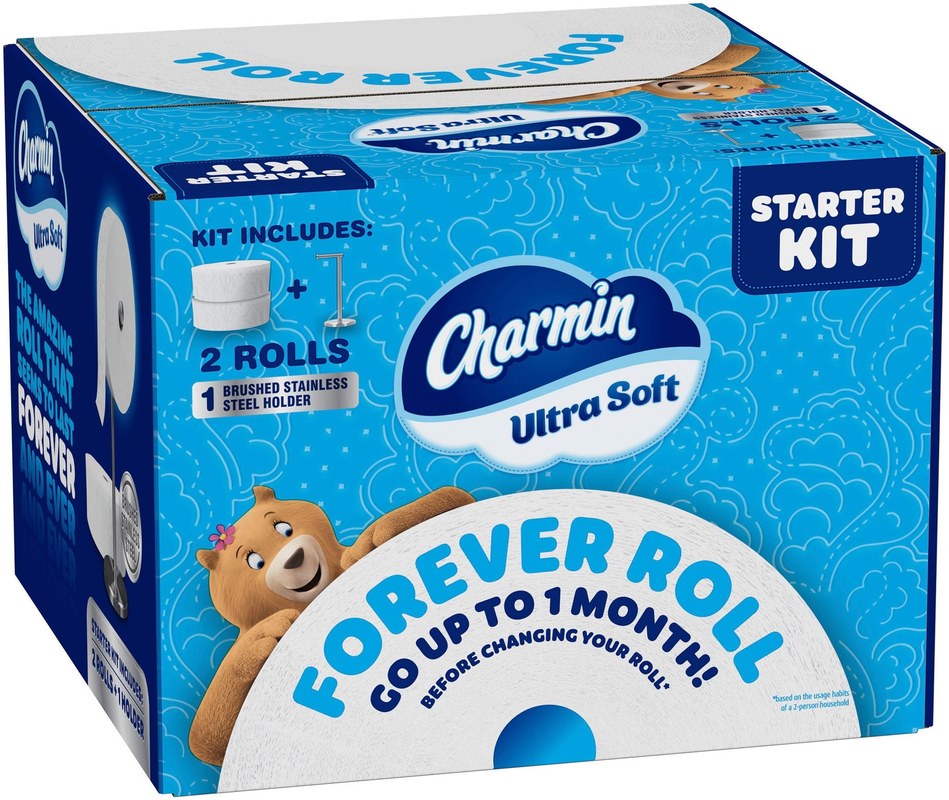 Charmin Ultra Soft Bath Tissue, Forever Roll Starter Kit