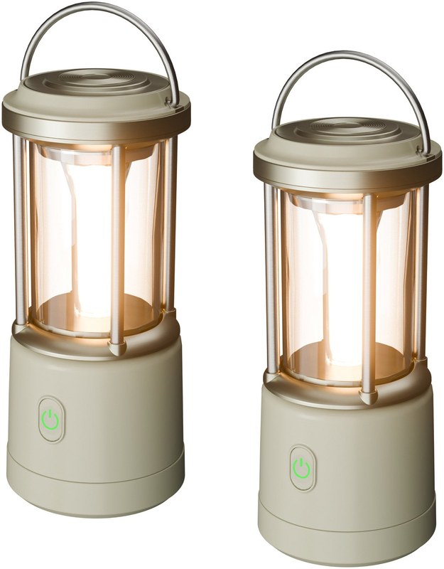 Lepro Battery Powered LED Portable Camping Lantern, 2-pack