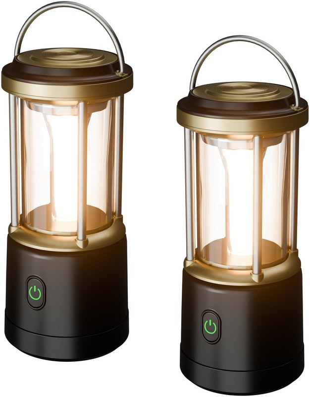 Lepro Battery Powered LED Portable Camping Lantern, 2-pack
