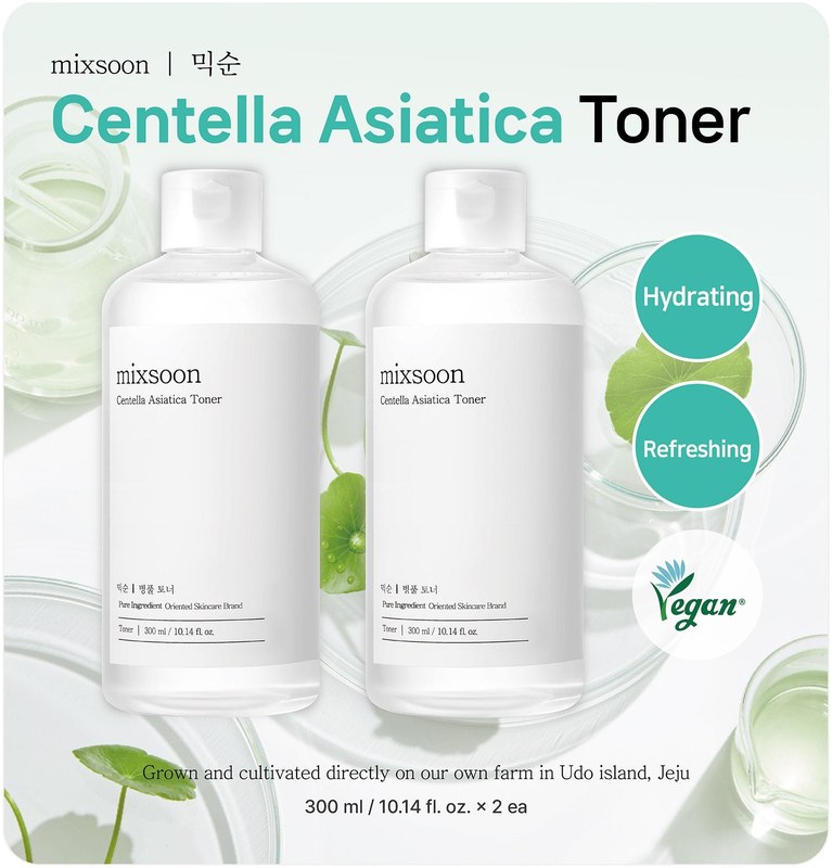 Mixsoon Centella Asiatica Toner 10.14 fl oz, 2-pack