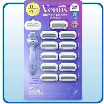 Gillette Venus Ultra Smooth Razor, 11-Count