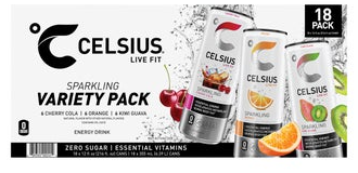 Celsius Sparkling Energy Drink, Core Variety Pack, 12 fl oz, at Costco