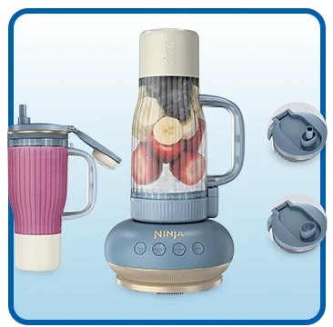 Ninja BlendBOSS Tumbler Blender with (2) 26oz Tumblers and Straws