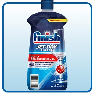 Finish Jet-Dry Ultra Dishwasher Rinse Aid, 38 fl oz