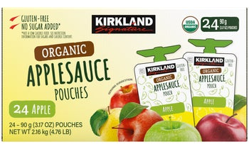 Costco product got worse 15: Kirkland Signature, Organic Applesauce, 3.17 oz, 24-Count