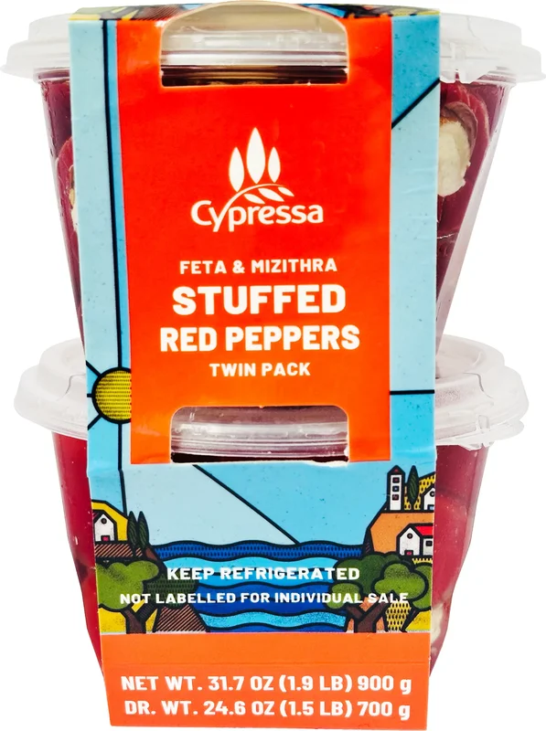 Cypressa Feta Stuffed Peppers, 15.9 oz, 2-count