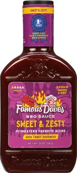 Famous Daves BBQ Sauce - Sweet & Zesty, 20 oz