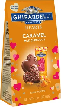Ghirardelli Milk Chocolate Caramel Duet Hearts, 4.1 oz