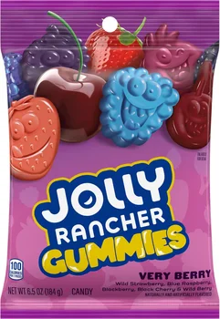 JOLLY RANCHER Gummies Very Berry Fruit Flavored Candy Bag, 6.5 oz