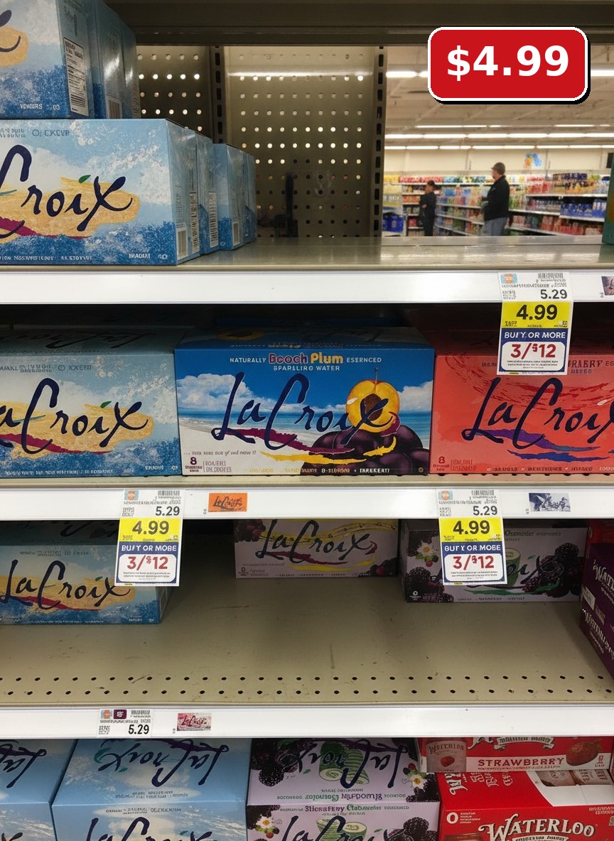 LaCroix NATURALLY Beach Plum ESSENCED SPARKLING WATER