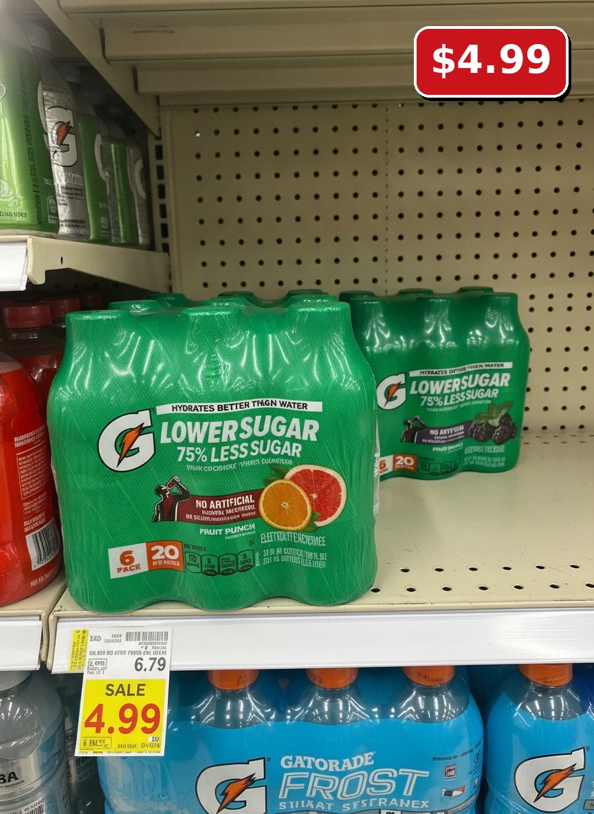 Gatorade Lower Sugar 75% Less Sugar Fruit Punch
