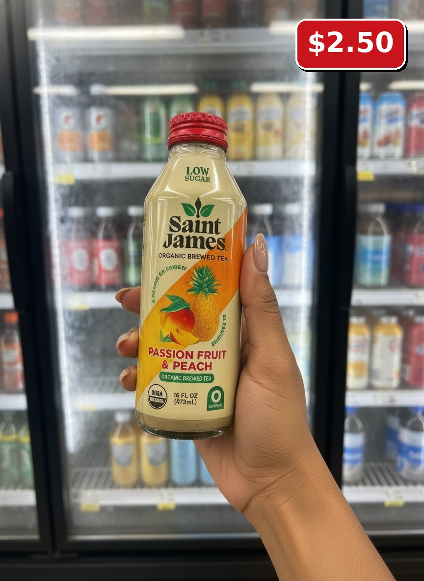 Saint James Passion Fruit & Peach Organic Brewed Tea