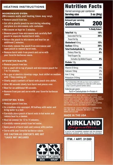 Kirkland Signature Brisket Burnt Ends