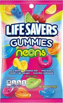 LIFE SAVERS Neons Gummy Candy Variety Pack, Assorted Fruity Candy Snacks, 7 oz Bags