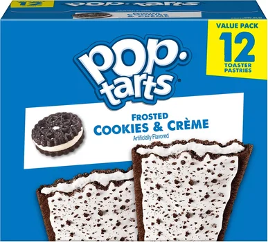 Pop-Tarts Frosted Cookies and Creme Toaster Pastries, Value Pack, 12 ct