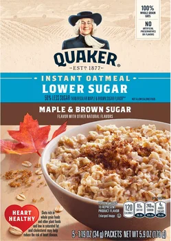 Quaker Instant Oatmeal Maple & Brown Sugar 1.19 Oz 5 Count